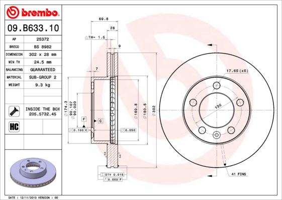 BREMBO ZAVORNI DISK