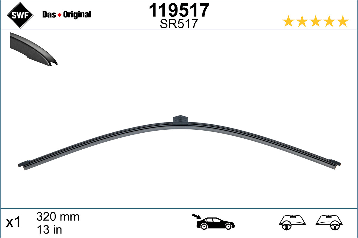 SWF METLICA BRISALCA - VISIOFLEX FLAT BLADE