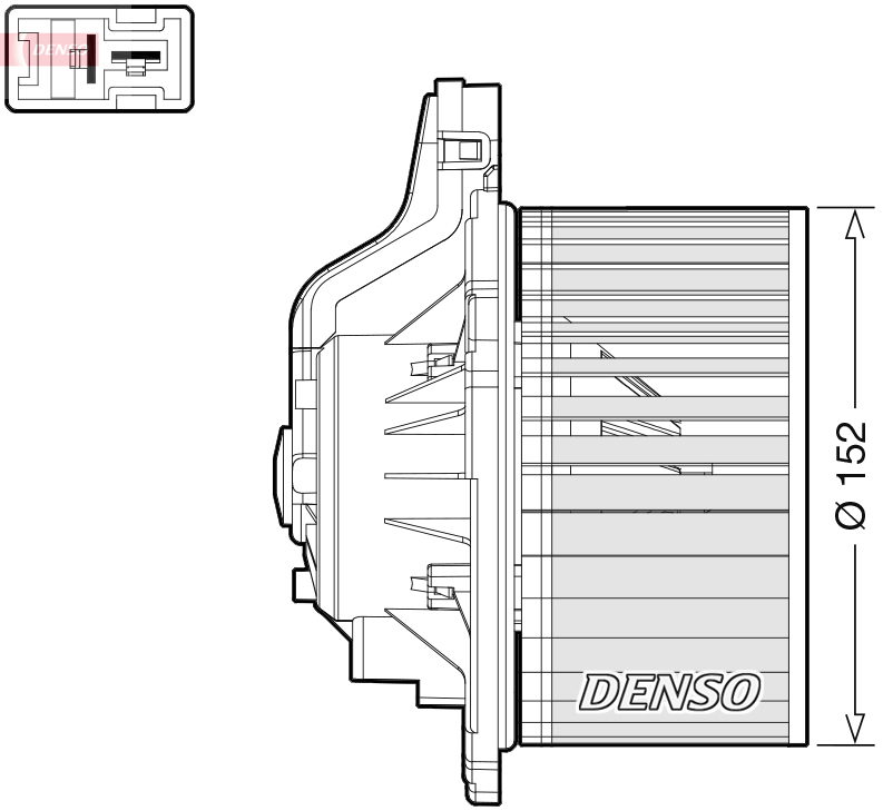 DENSO VENTILATOR NOTRANJEGA PROSTORA