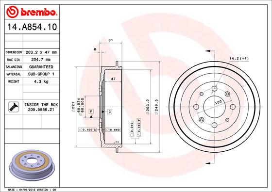 BREMBO ZAVORNI BOBEN