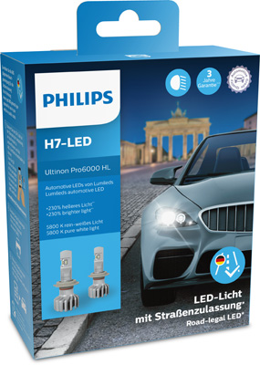 PHILIPS ŽARNICA  LED H7 11972 U6000 X2 Ultinon Pro 6000 HL LED   2/1 HLADNO BELA