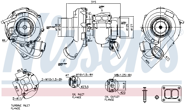 NISSENS TURBO POLNILNIK - TURBINA - NOV