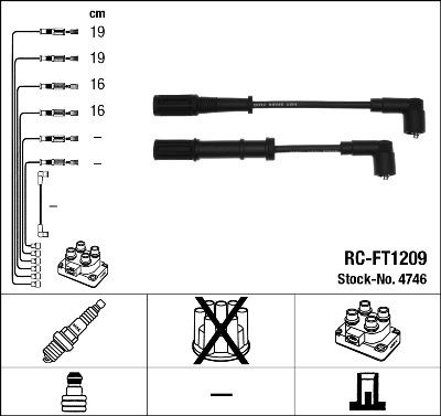 NGK KABLI VŽIGALNI - SET