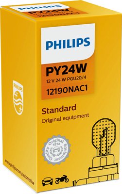 PHILIPS ŽARNICA PY24W Standard CP /1 69690530 12V 24W PGU20/4 - Euroton  avtodeli