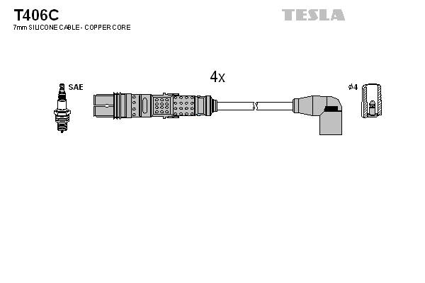 TESLA KABLI VŽIGALNI - SET