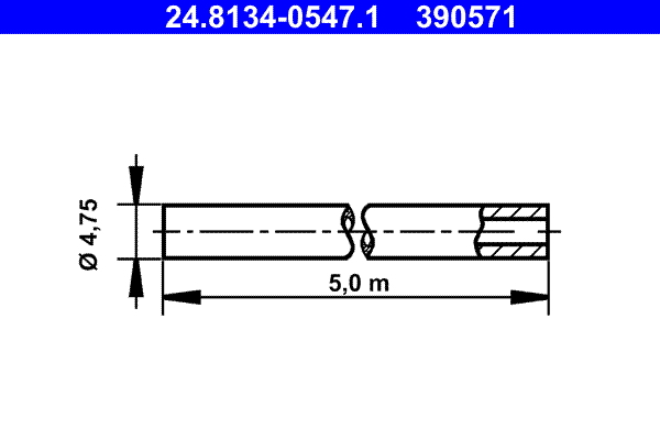 ATE ZAVORNA CEV 5M 4,7MM