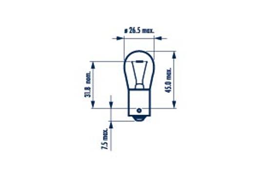 NARVA ŽARNICA STANDARD P21W 12V NVA CP 1/1