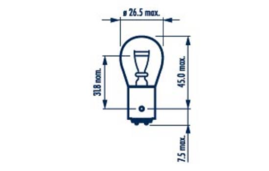 NARVA ŽARNICA STANDARD P21/5W 12V NVA CP 1/1