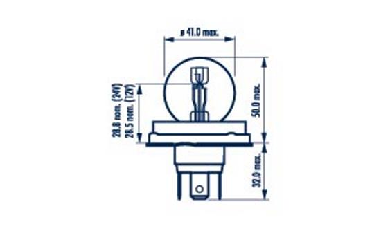 NARVA ŽARNICA STANDARD R2 12V 45/40W P45T-41 NVA C1 1/1 492113000 R2 12V  45/40W P45T - 12620 NARVA - Euroton avtodeli