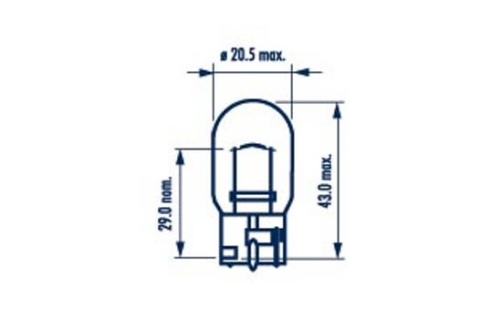 NARVA ŽARNICA STANDARD W21W 12V NVA CP 1/1