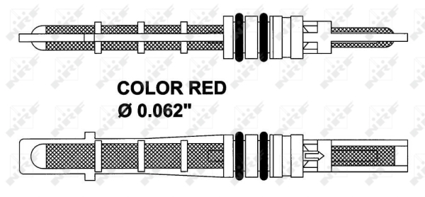 NRF VENTIL EKSPANZIJSKI - ORIFICE TUBE (PACKED PER 1 PCS) - RDEČA - RED